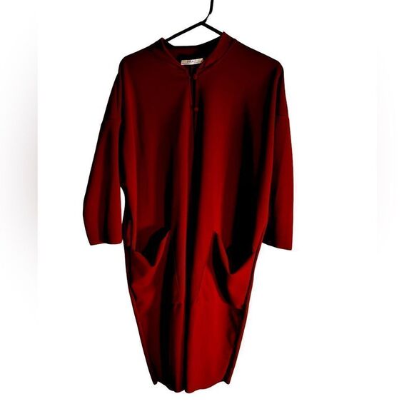 Zara - Red Dress with Front pockets - Picture 1 of 3